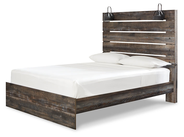 Drystan Panel Bed With Mirrored Dresser, Chest And Nightstand - Premier Furniture & Mattress