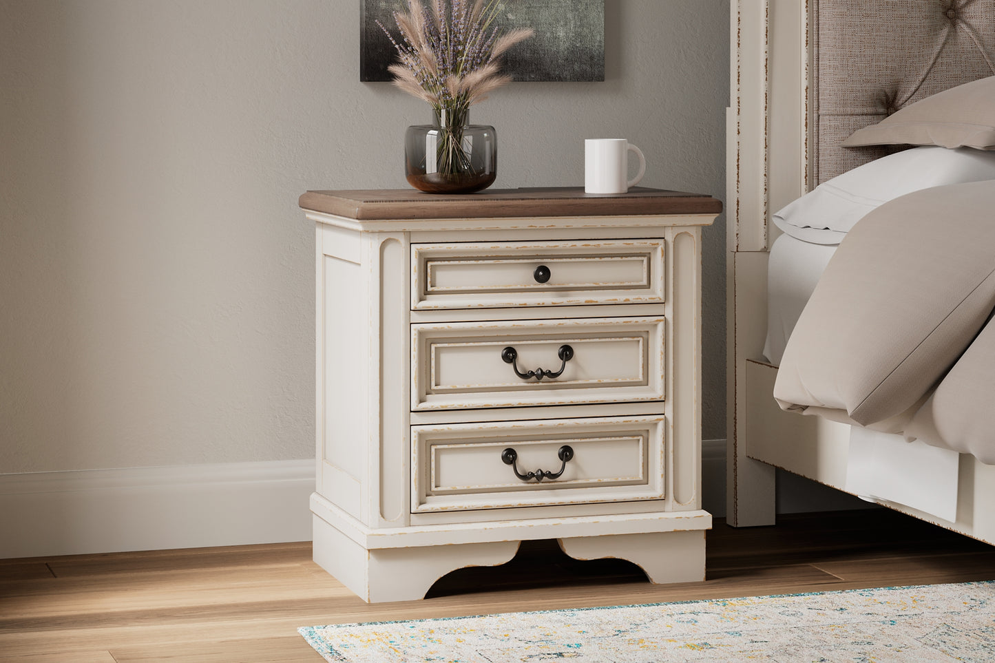 Realyn Three Drawer Night Stand - Premier Furniture & Mattress