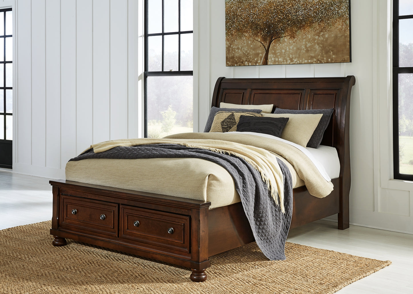 Robbinsdale Sleigh Bed With Storage - Premier Furniture & Mattress
