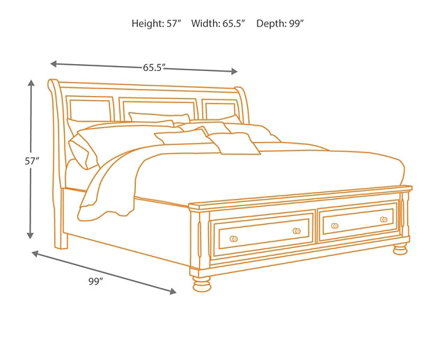 Robbinsdale Sleigh Bed With Storage - Premier Furniture & Mattress