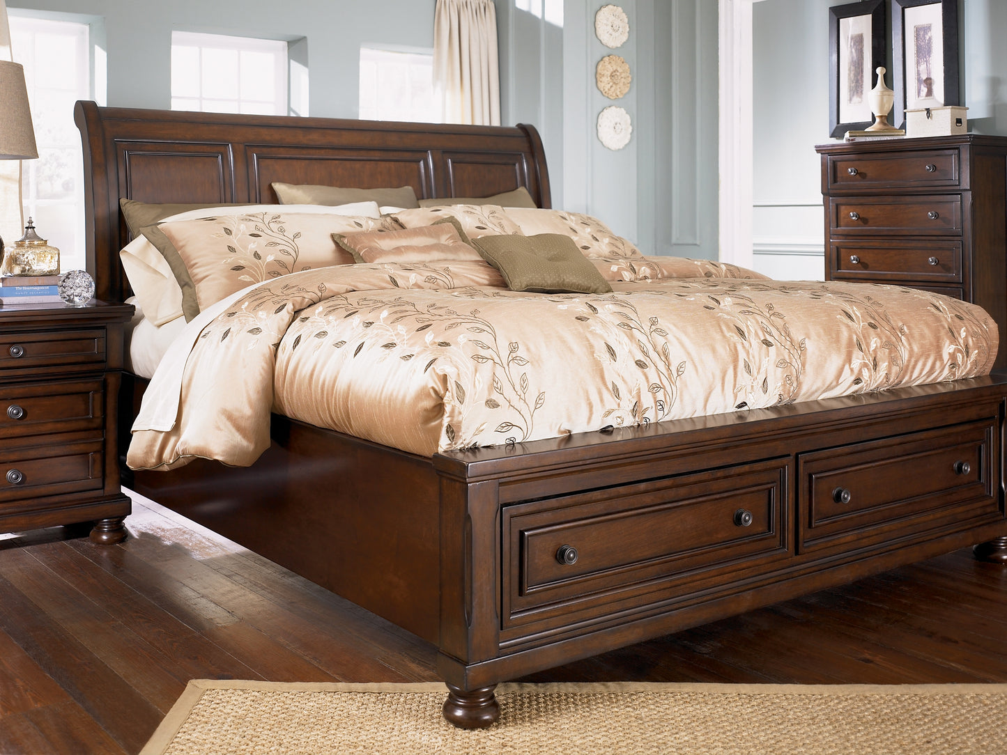 Robbinsdale Sleigh Bed With Storage - Premier Furniture & Mattress