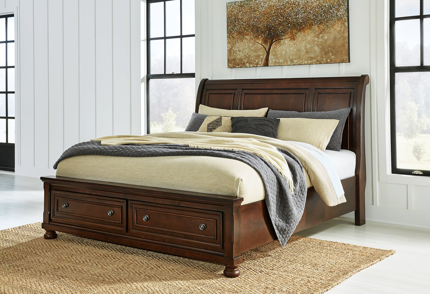 Robbinsdale Sleigh Bed With Storage - Premier Furniture & Mattress