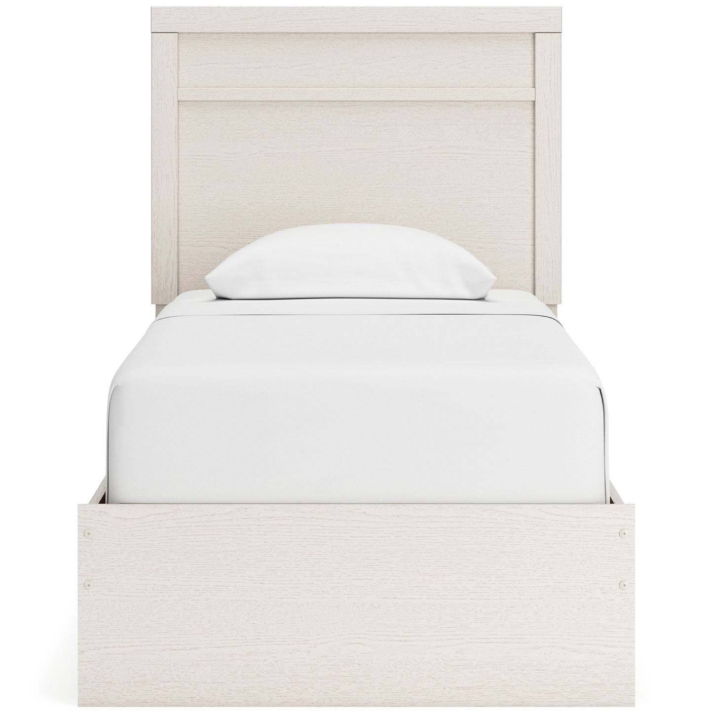 Stelsie Twin Panel Bed with Mirrored Dresser and Chest