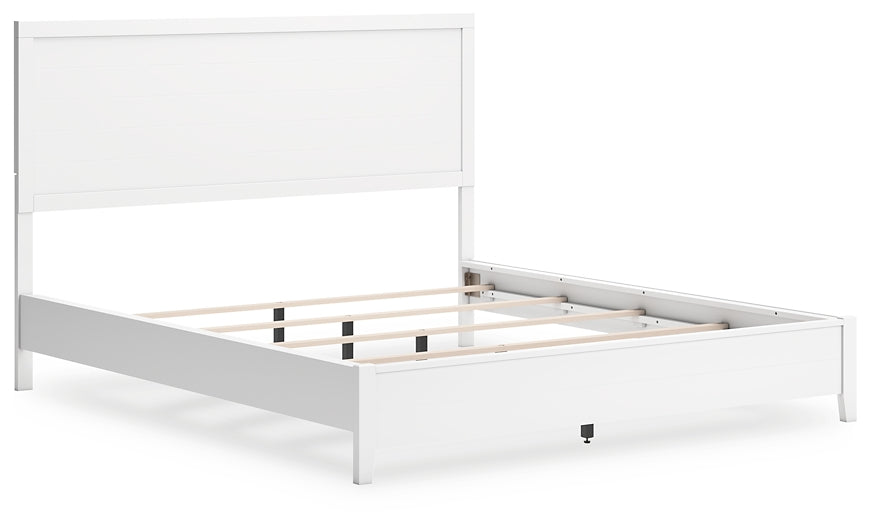 Binterglen California King Panel Bed with Mirrored Dresser, Chest and 2 Nightstands