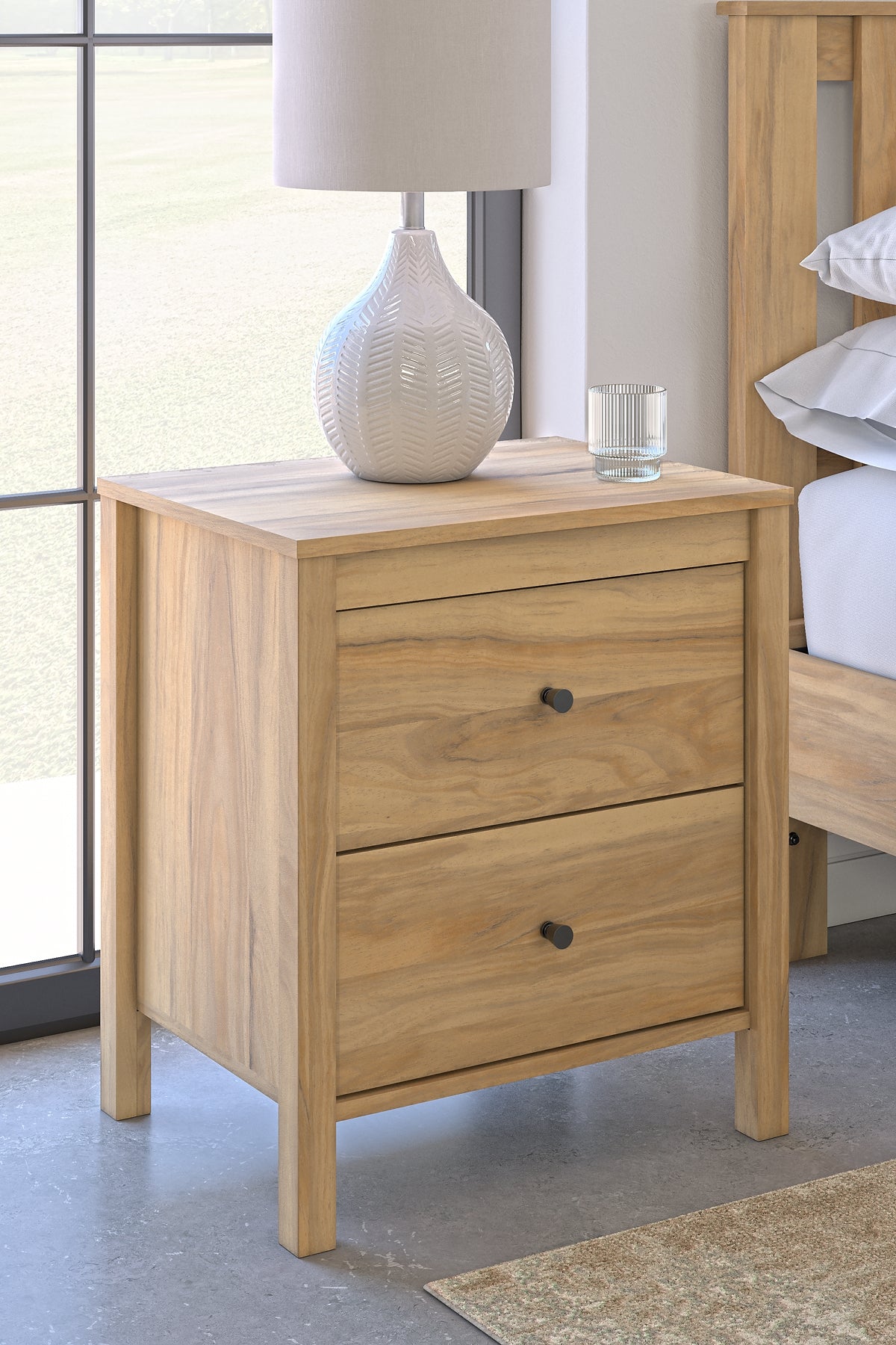 Bermacy Full Panel Headboard with Dresser and Nightstand