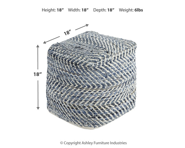 Chevron Pouf - Premier Furniture & Mattress