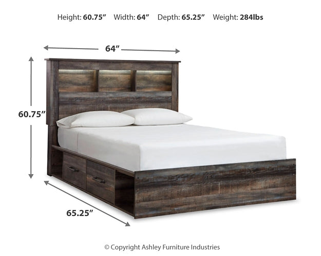Drystan Bookcase Bed With 4 Storage Drawers - Premier Furniture & Mattress