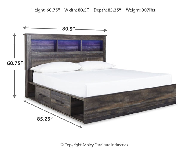Drystan Bookcase Bed With 4 Storage Drawers - Premier Furniture & Mattress