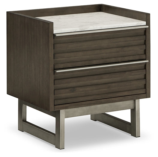 Arkenton Queen Panel Bed with Mirrored Dresser, Chest and Nightstand