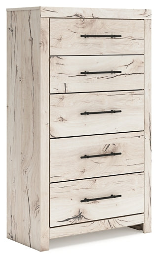Lawroy Twin Panel Headboard with Mirrored Dresser, Chest and Nightstand
