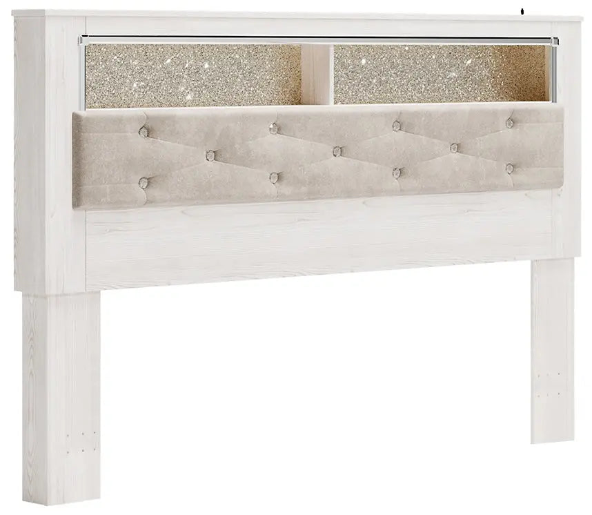 Altyra King Bookcase Headboard with Mirrored Dresser Premier Furniture & Mattress