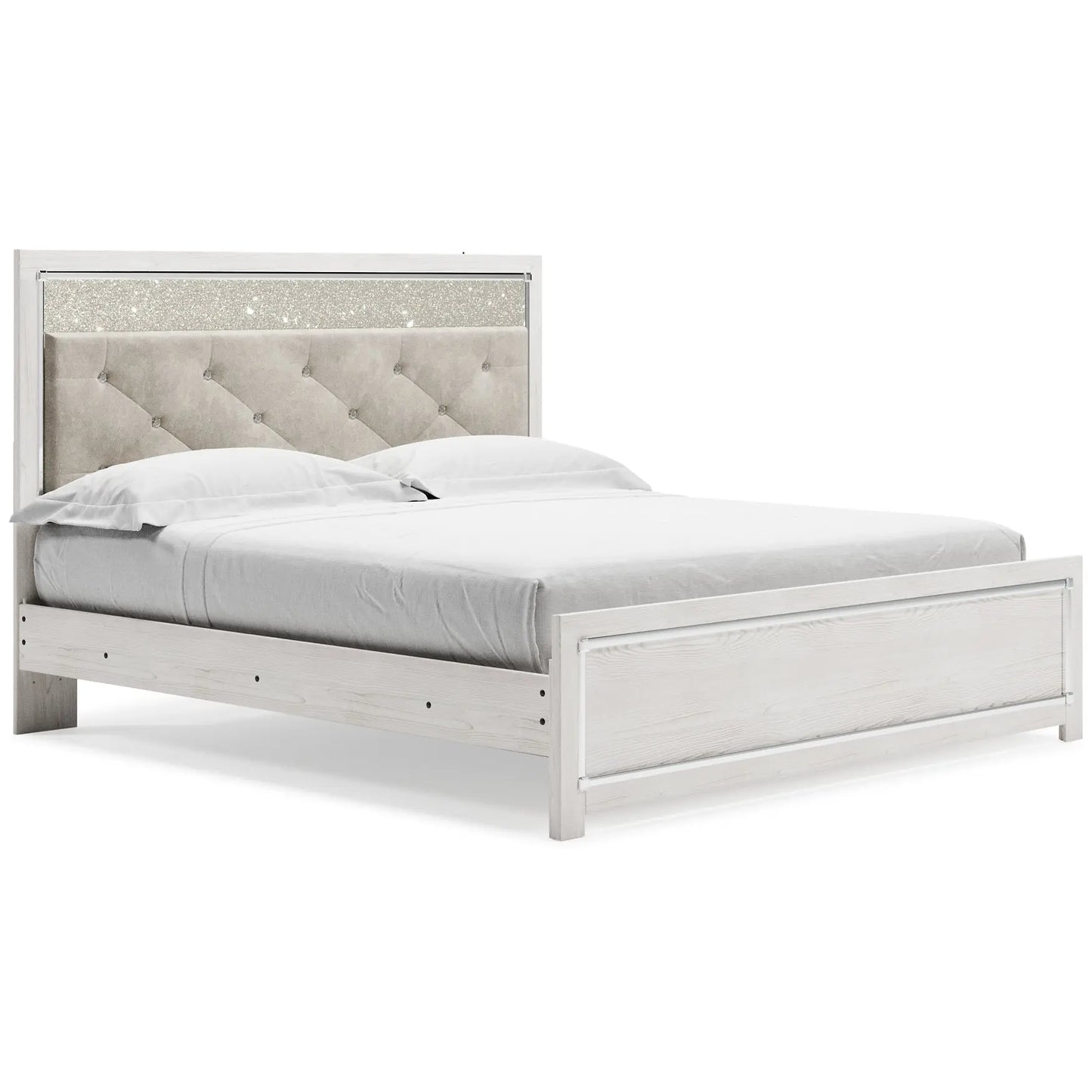 Altyra King Panel Bed with Mirrored Dresser - Premier Furniture & Mattress