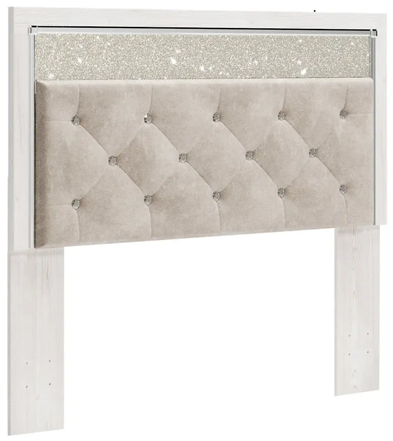 Altyra Queen Panel Headboard with Mirrored Dresser and Chest Premier Furniture & Mattress