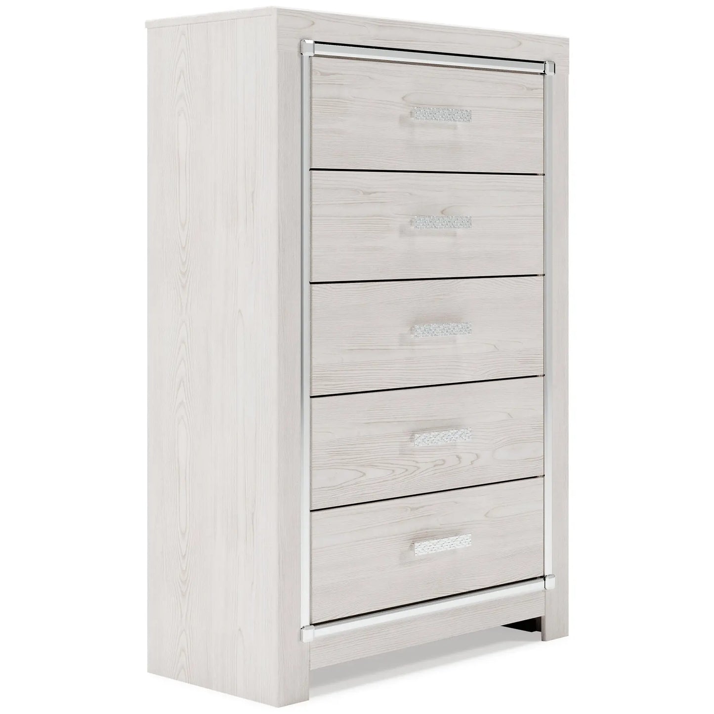 Altyra Queen Panel Headboard with Mirrored Dresser and Chest Premier Furniture & Mattress
