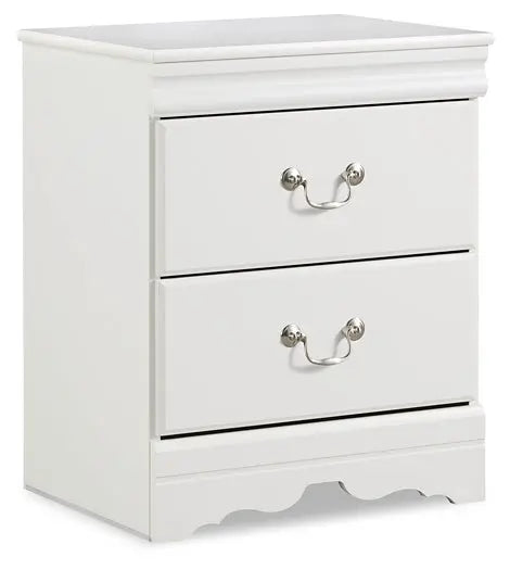 Anarasia Queen Sleigh Headboard with Mirrored Dresser, Chest and 2 Nightstands Premier Furniture & Mattress