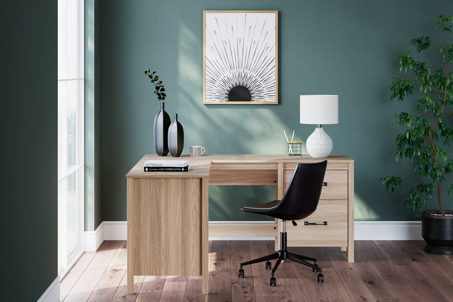 Battelle 60" Home Office Desk with Return Premier Furniture & Mattress
