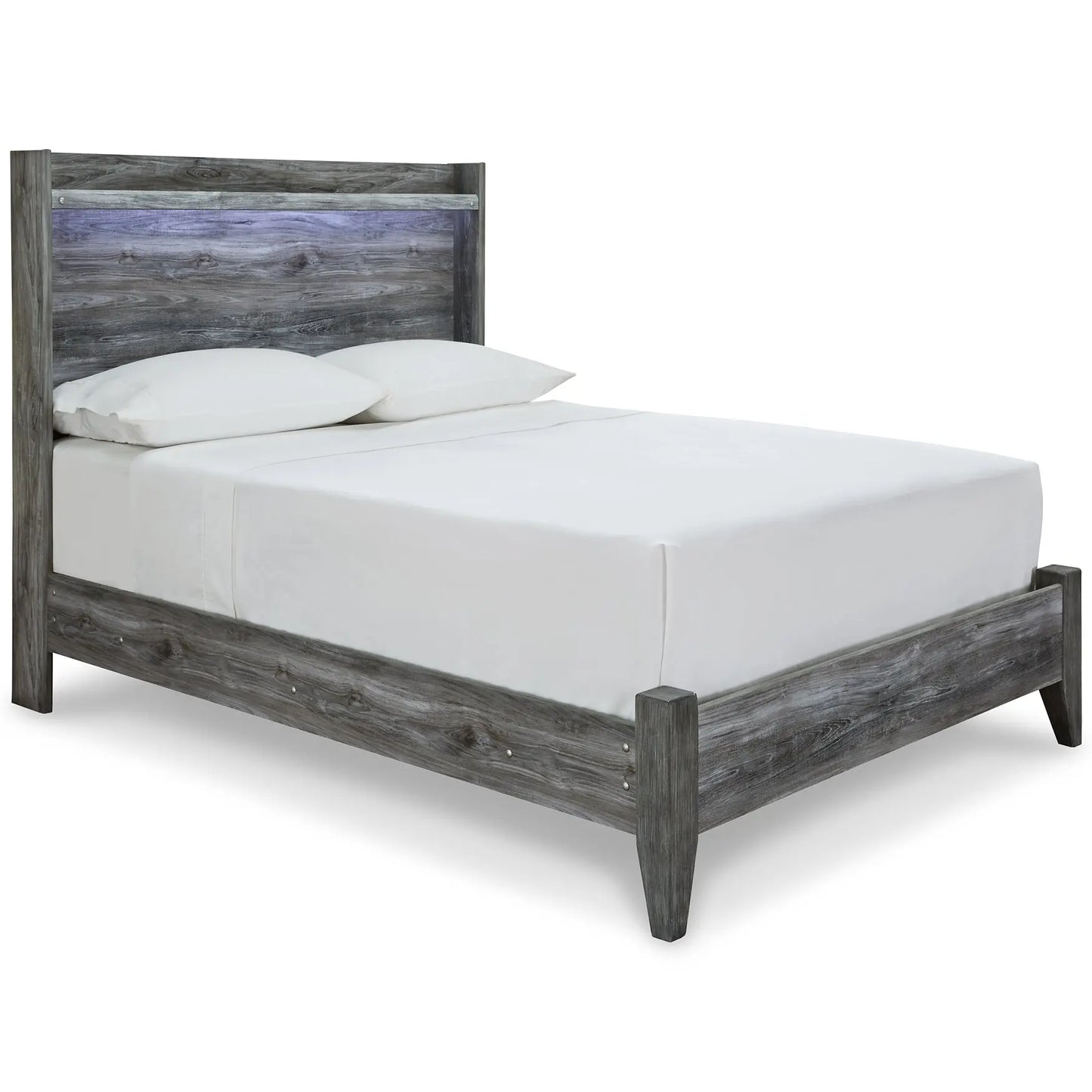Baystorm Full Panel Bed with Mirrored Dresser and Nightstand Premier Furniture & Mattress