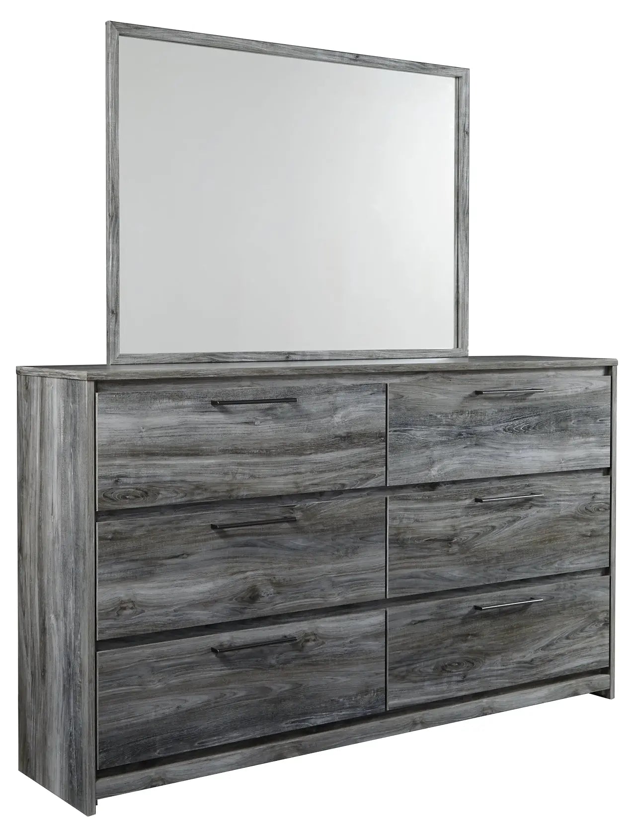 Baystorm Full Panel Bed with Mirrored Dresser and Nightstand Premier Furniture & Mattress