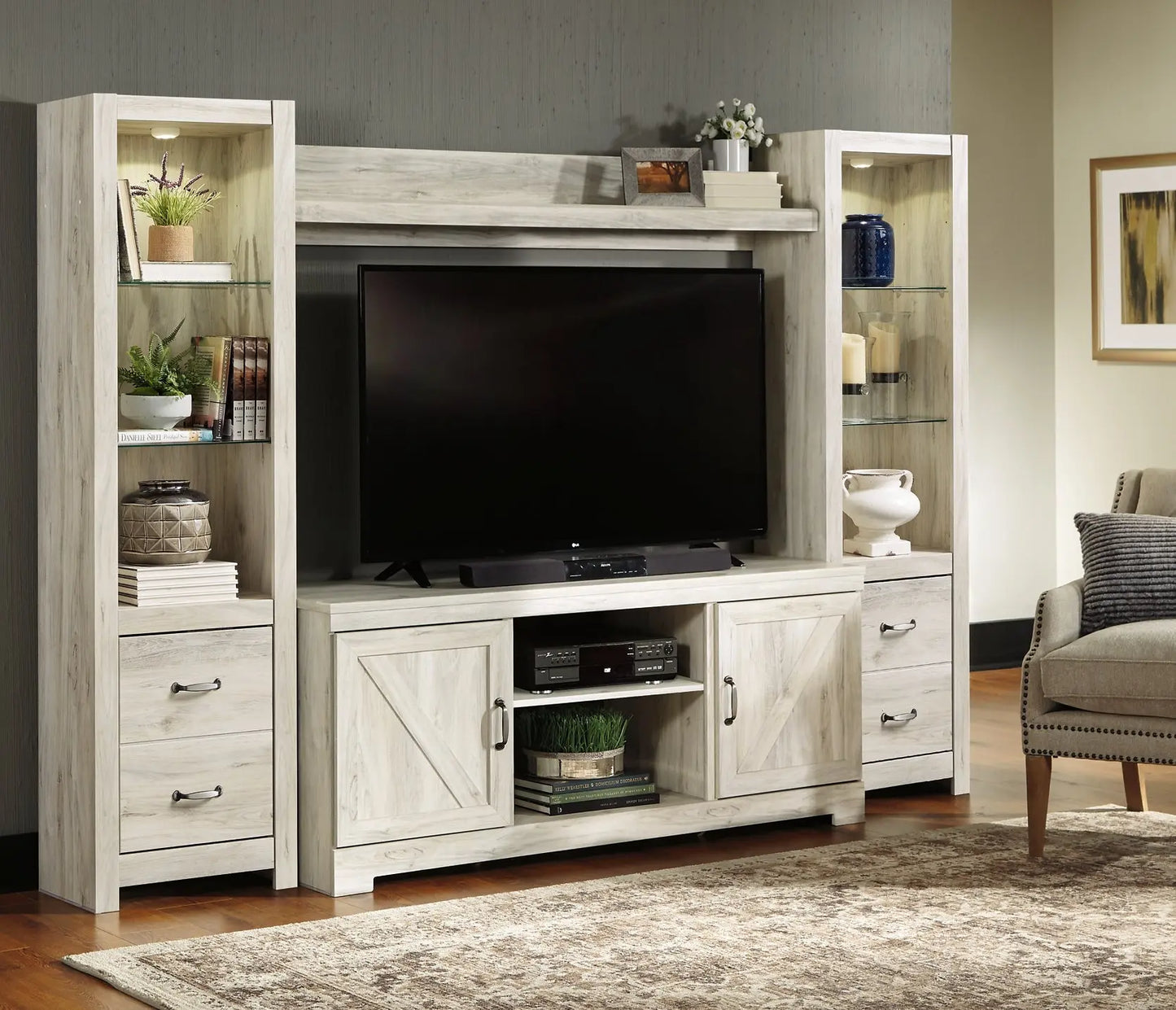 Bellaby 4-Piece Entertainment Center - Premier Furniture & Mattress