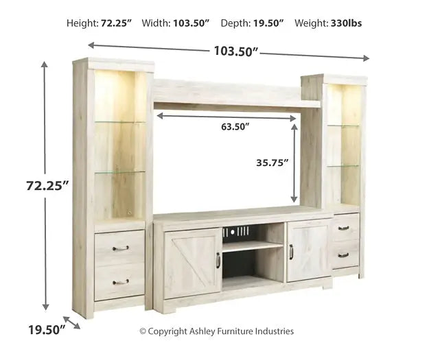 Bellaby 4-Piece Entertainment Center - Premier Furniture & Mattress