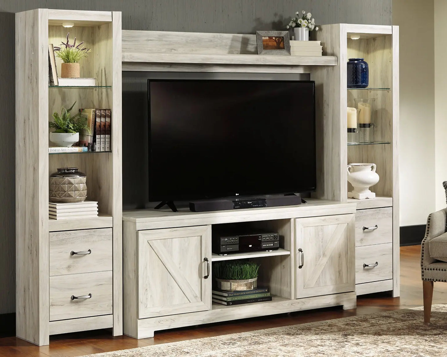 Bellaby 4-Piece Entertainment Center - Premier Furniture & Mattress