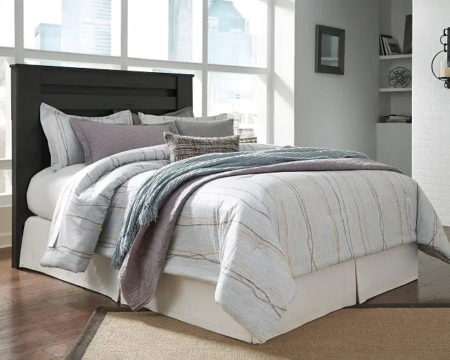 Brinxton King Panel Bed with Mirrored Dresser - Premier Furniture & Mattress