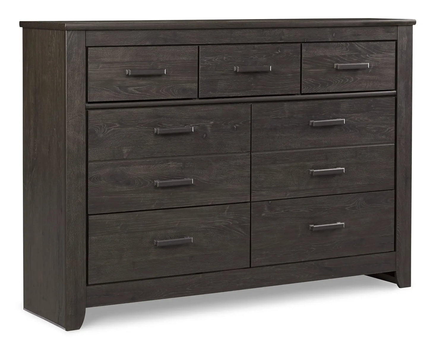 Brinxton King Panel Bed with Mirrored Dresser - Premier Furniture & Mattress
