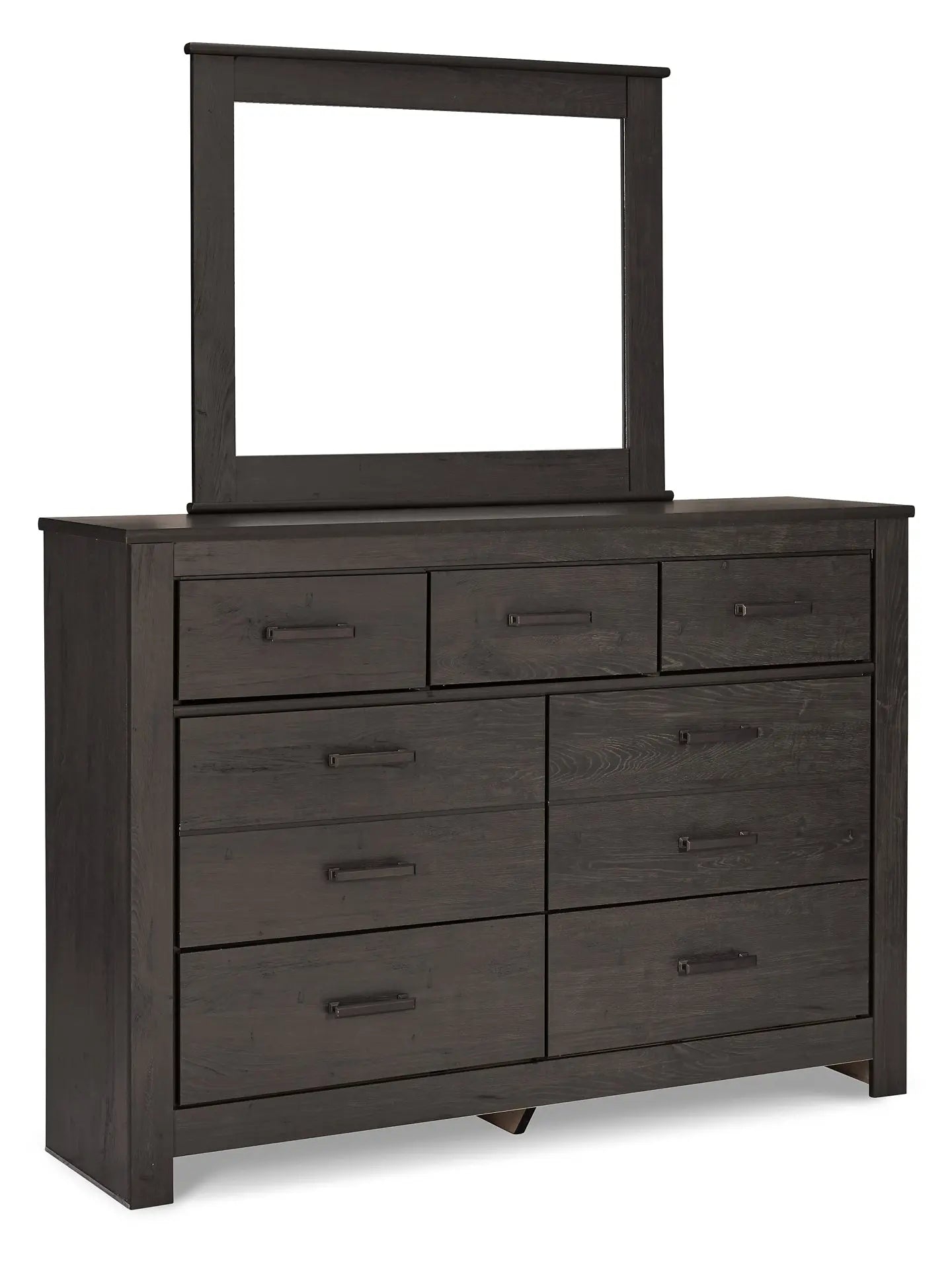 Brinxton Queen Panel Bed with Mirrored Dresser - Premier Furniture & Mattress