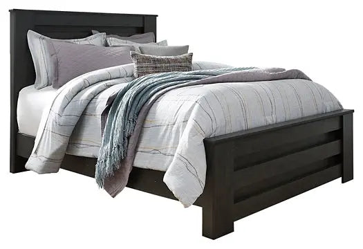 Brinxton Queen Panel Bed with Mirrored Dresser - Premier Furniture & Mattress