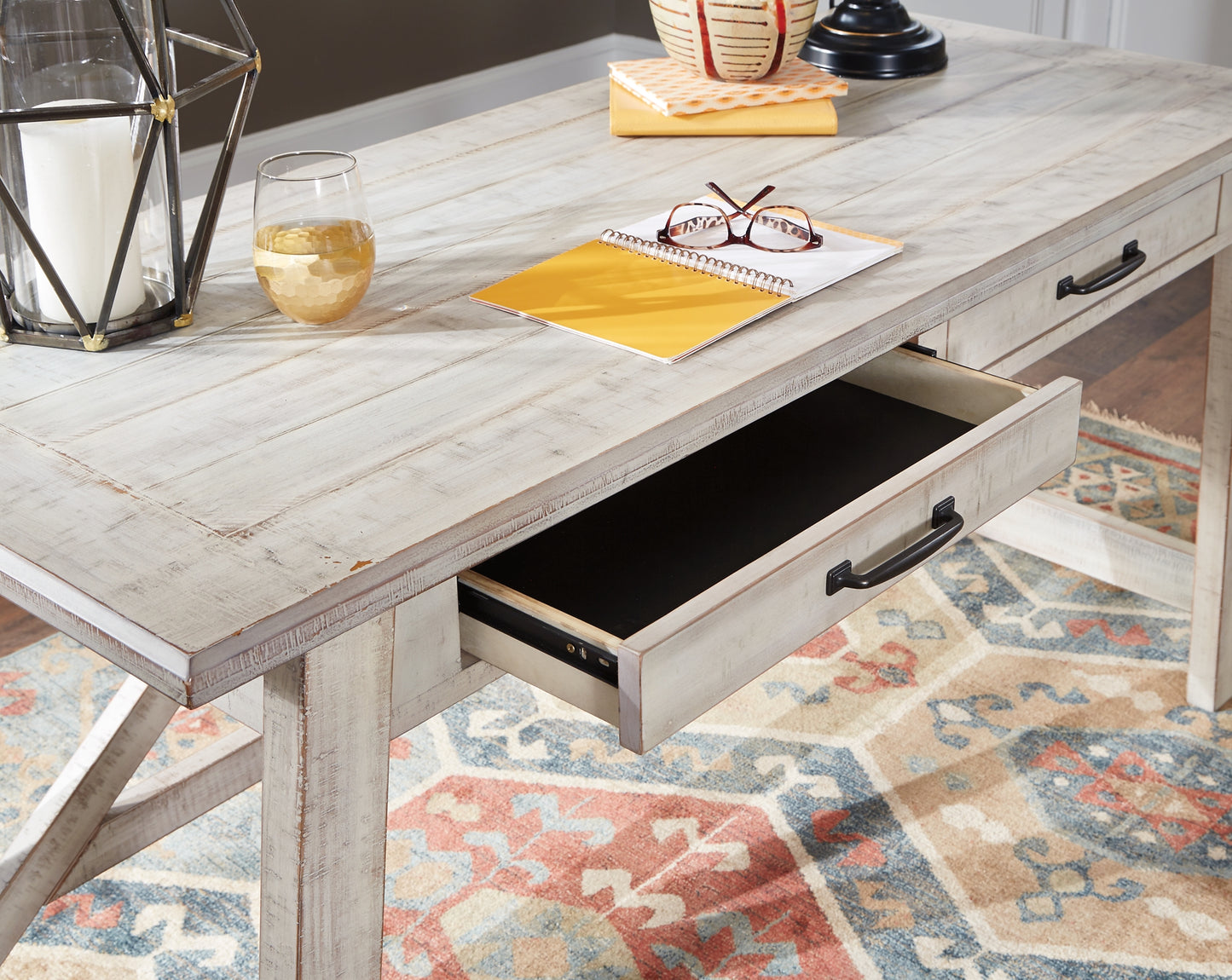Carynhurst Home Office Large Leg Desk - Premier Furniture & Mattress