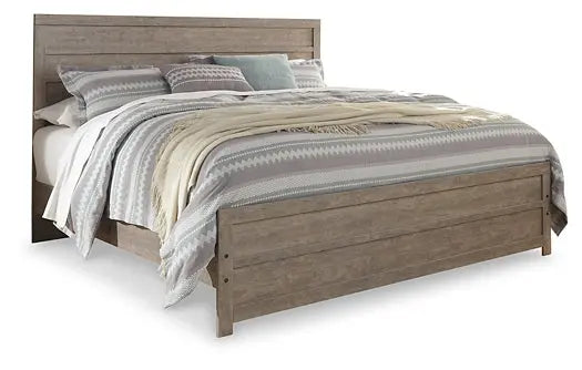 Culverbach King Panel Bed with Mirrored Dresser and 2 Nightstands Premier Furniture & Mattress