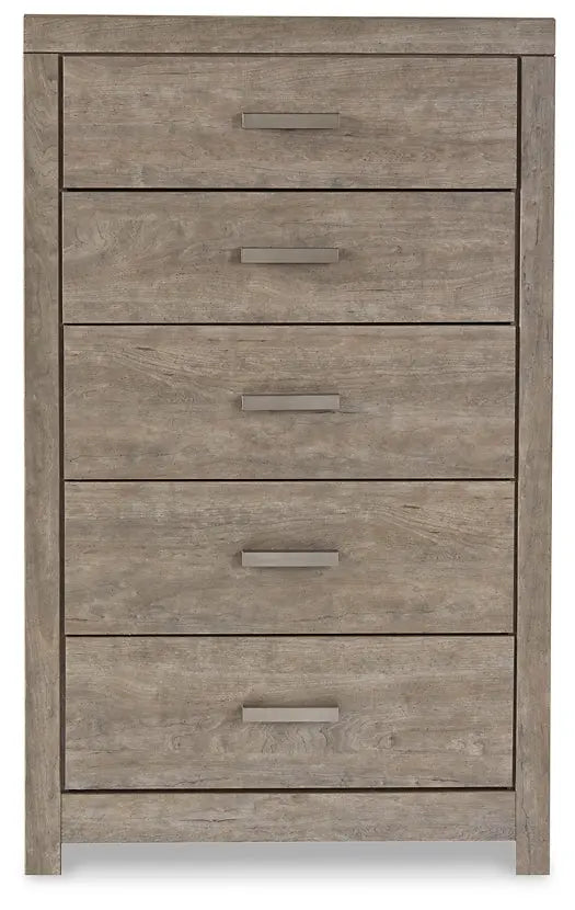 Culverbach King Panel Bed with Mirrored Dresser and 2 Nightstands Premier Furniture & Mattress