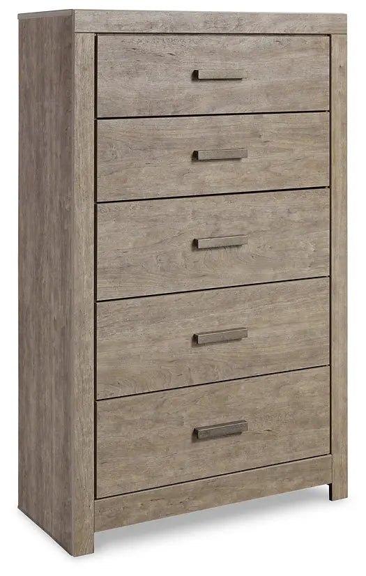 Culverbach King Panel Bed with Mirrored Dresser and 2 Nightstands Premier Furniture & Mattress