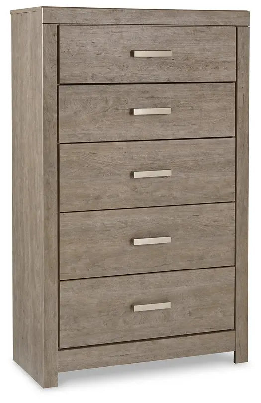 Culverbach King Panel Bed with Mirrored Dresser and 2 Nightstands Premier Furniture & Mattress