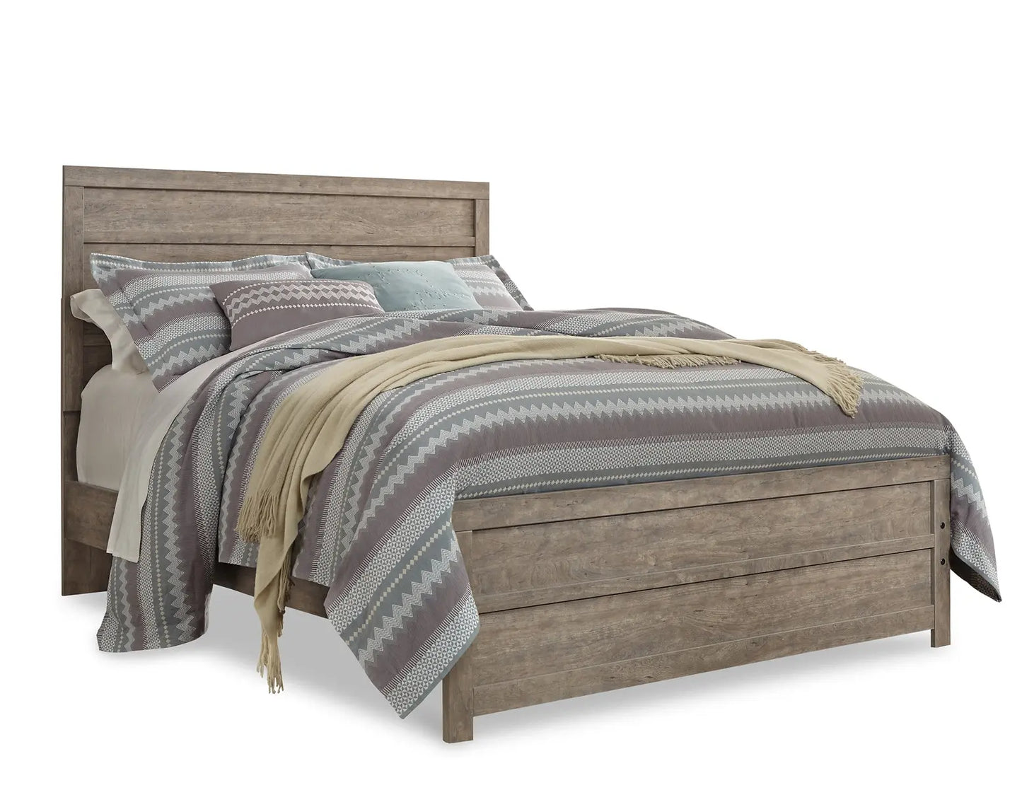 Culverbach Queen Panel Bed with Mirrored Dresser Premier Furniture & Mattress