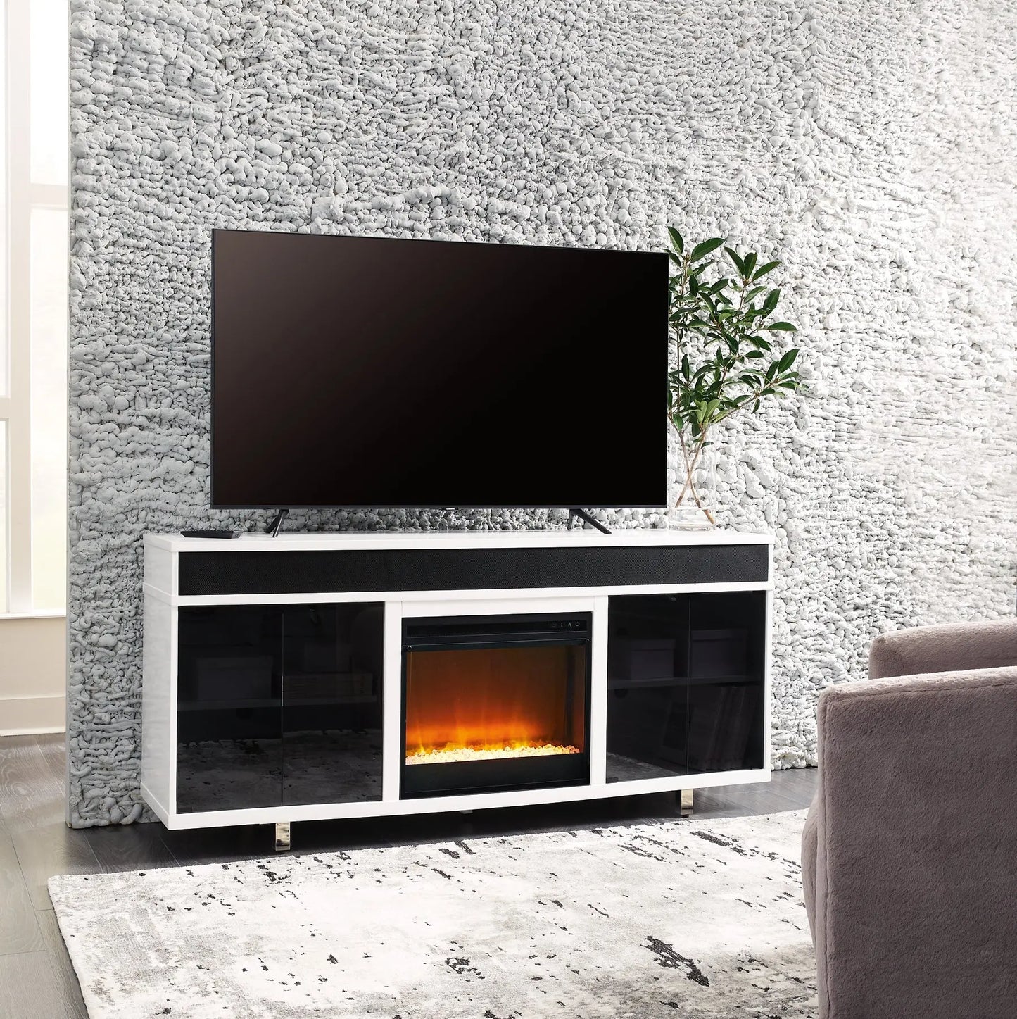 Gardoni 72" TV Stand with Electric Fireplace Premier Furniture & Mattress