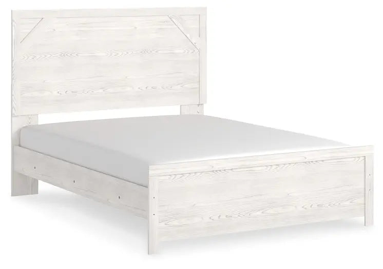 Gerridan Queen Panel Bed with Mirrored Dresser and Chest Premier Furniture & Mattress