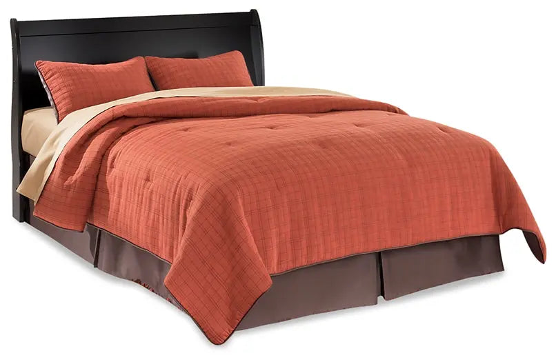 Huey Vineyard Queen Sleigh Headboard with Mirrored Dresser, Chest and 2 Nightstands Premier Furniture & Mattress