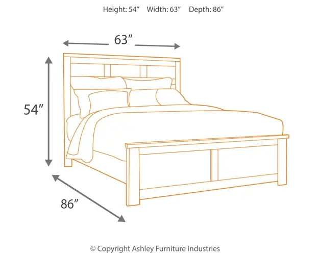 Juararo Queen Panel Bed with Mirrored Dresser Premier Furniture & Mattress
