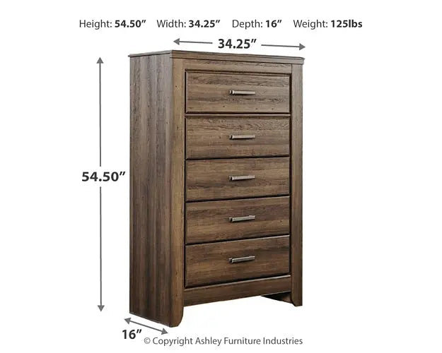 Juararo Queen Panel Headboard with Mirrored Dresser and Chest Premier Furniture & Mattress