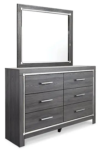 Lodanna Queen Panel Bed with Mirrored Dresser and Nightstand - Premier Furniture & Mattress