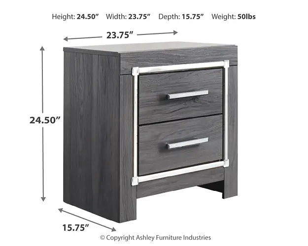 Lodanna Queen Panel Bed with Mirrored Dresser and Nightstand - Premier Furniture & Mattress