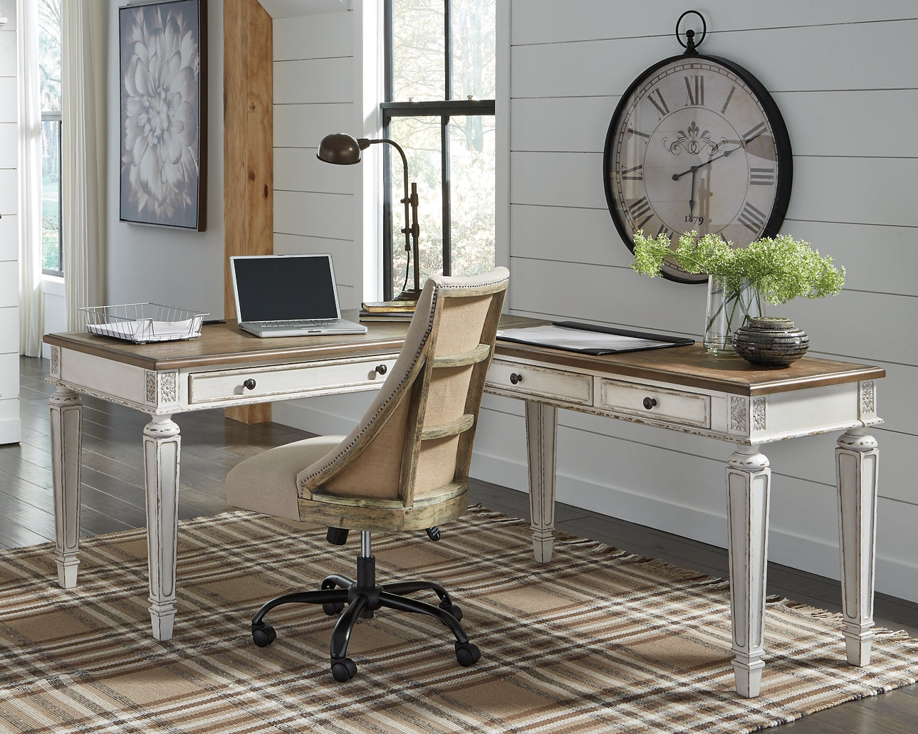 Realyn 2-Piece Home Office Desk - Premier Furniture & Mattress