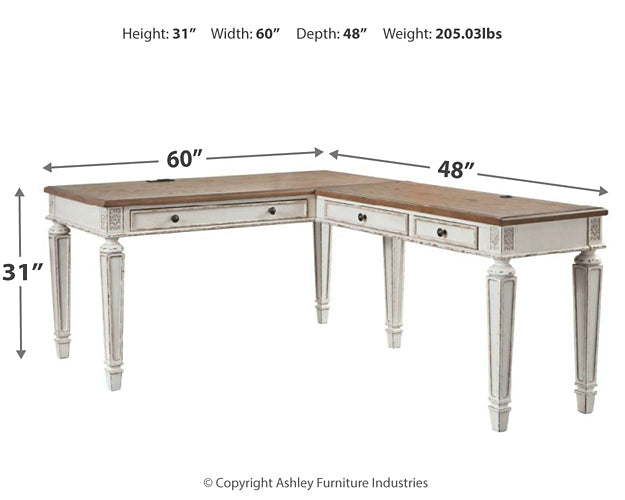 Realyn 2-Piece Home Office Desk - Premier Furniture & Mattress