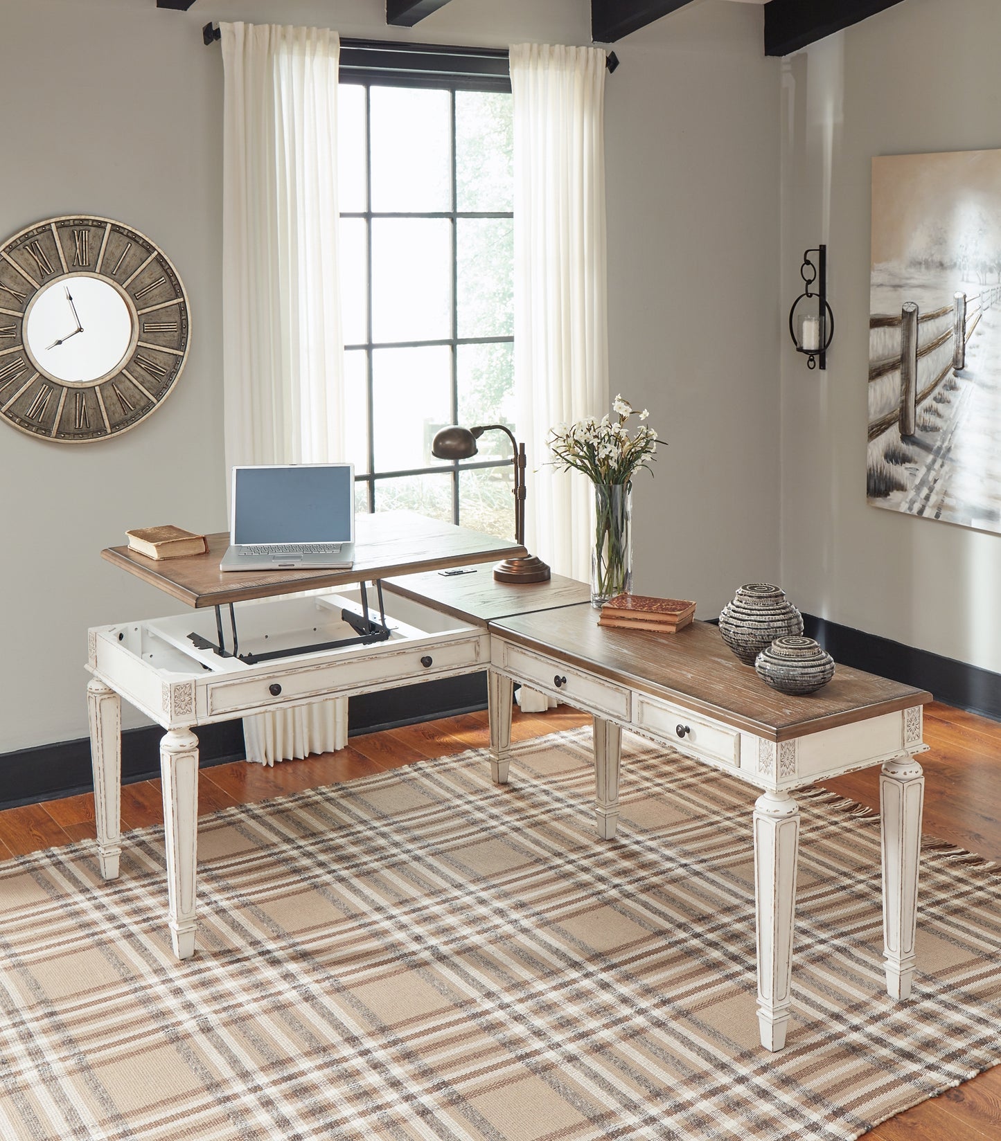 Realyn Home Office Lift Top Desk - Premier Furniture & Mattress