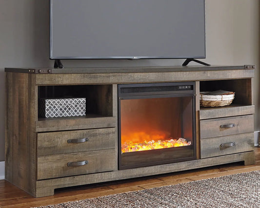 Trinell 63" TV Stand with Electric Fireplace - Premier Furniture & Mattress