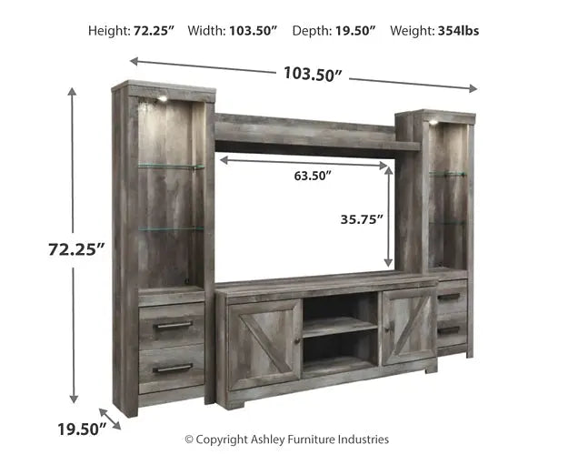 Wynnlow 4-Piece Entertainment Center - Premier Furniture & Mattress
