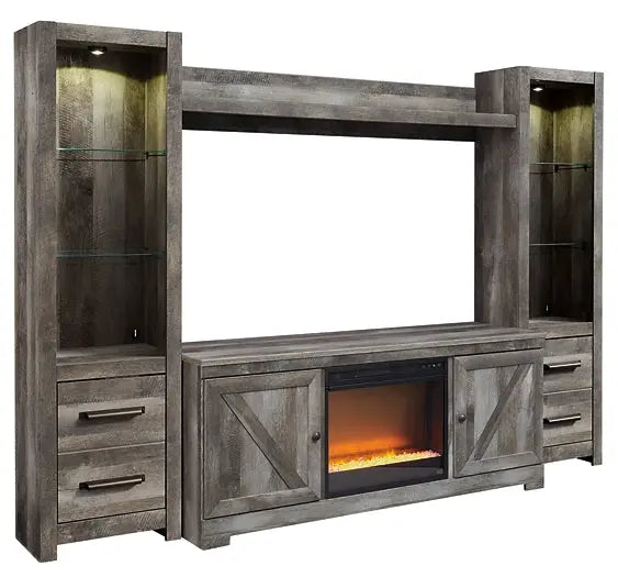 Wynnlow 4-Piece Entertainment Center with Electric Fireplace - Premier Furniture & Mattress