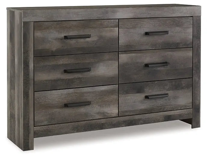 Wynnlow King Panel Bed with Mirrored Dresser and Nightstand Premier Furniture & Mattress