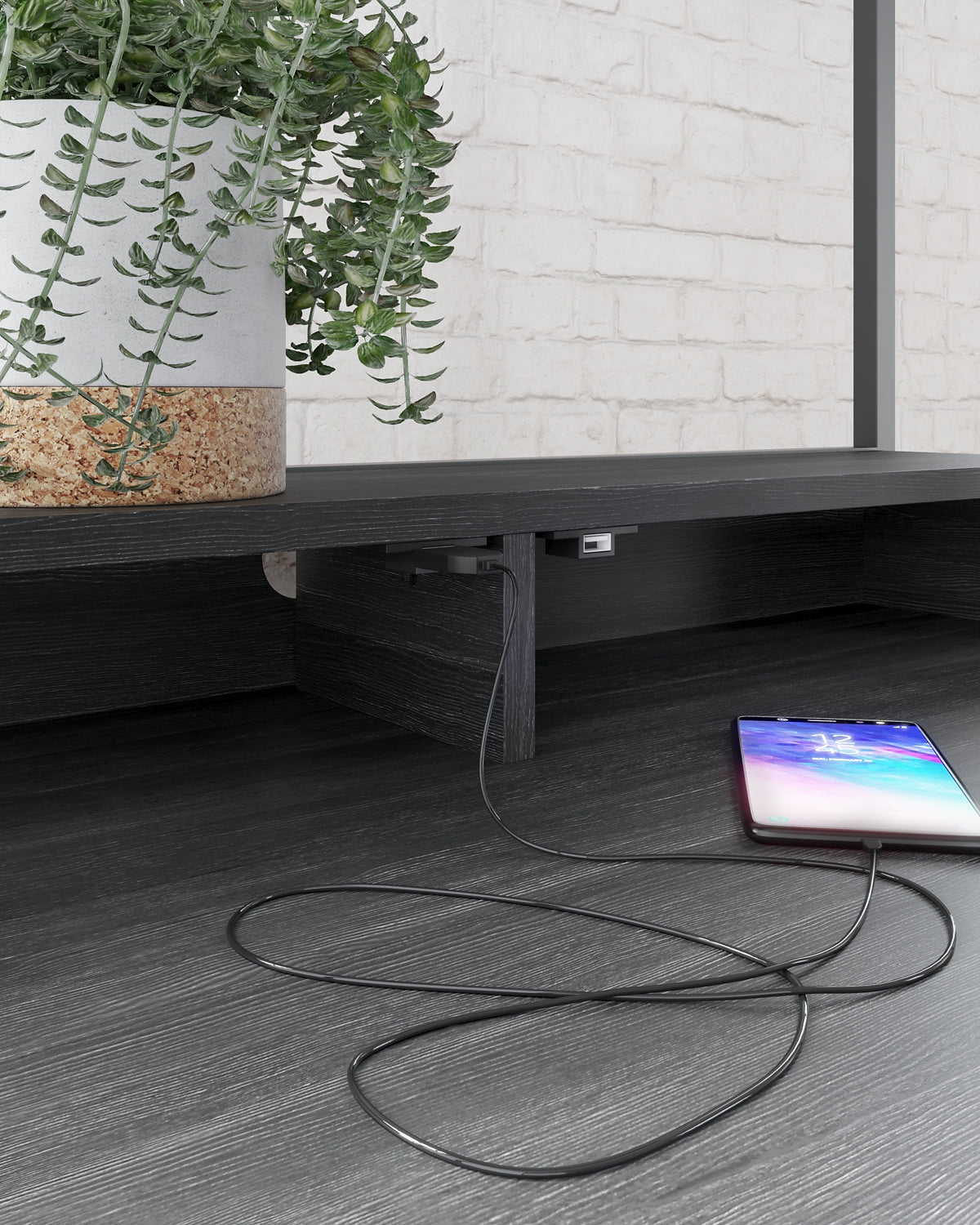 Yarlow Home Office Desk and Shelf - Premier Furniture & Mattress